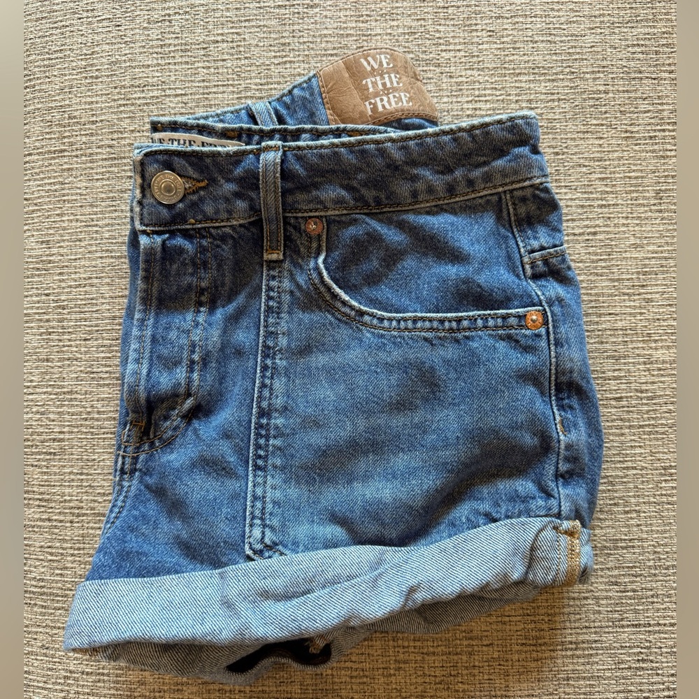 free people denim shorts